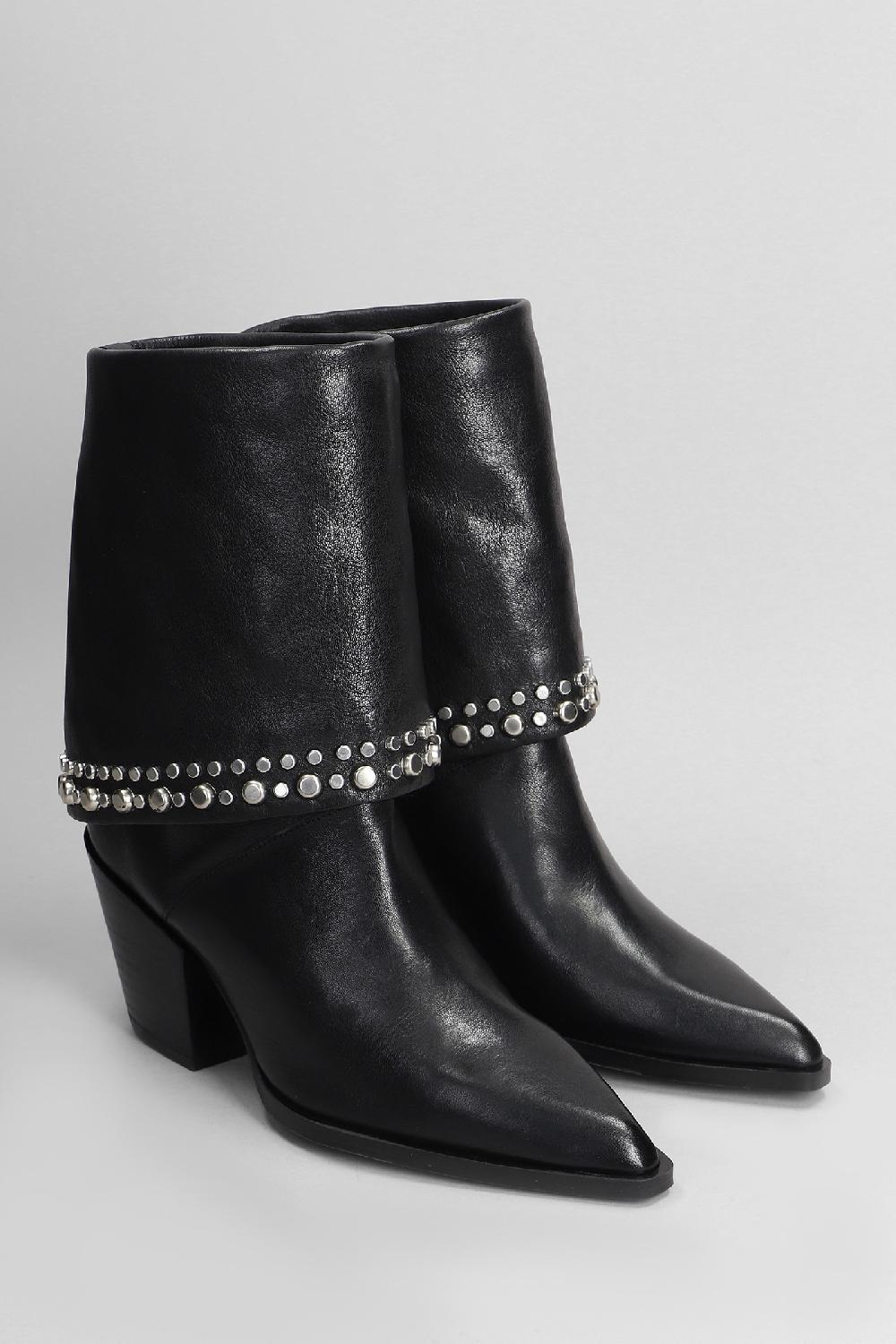 Deliberti Pedro Miralles Tronchetti Tacco Alto In Pelle Nera Cod. 404975 - Deliberti The Luxury Shopping