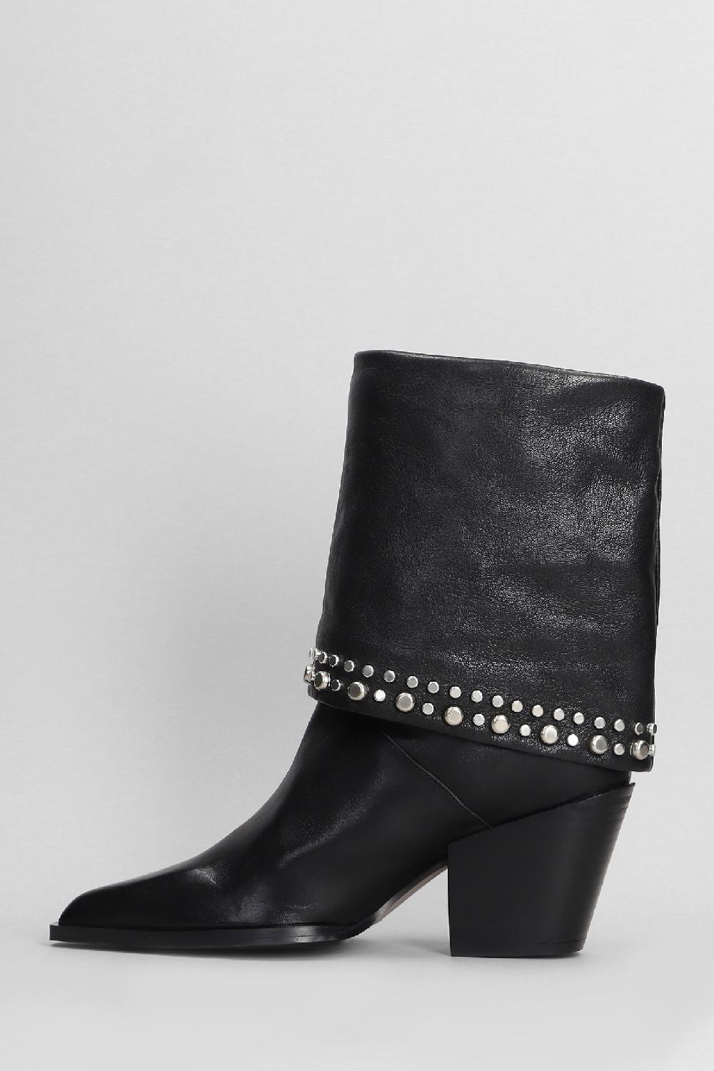Deliberti Pedro Miralles Tronchetti Tacco Alto In Pelle Nera Cod. 404975 - Deliberti The Luxury Shopping