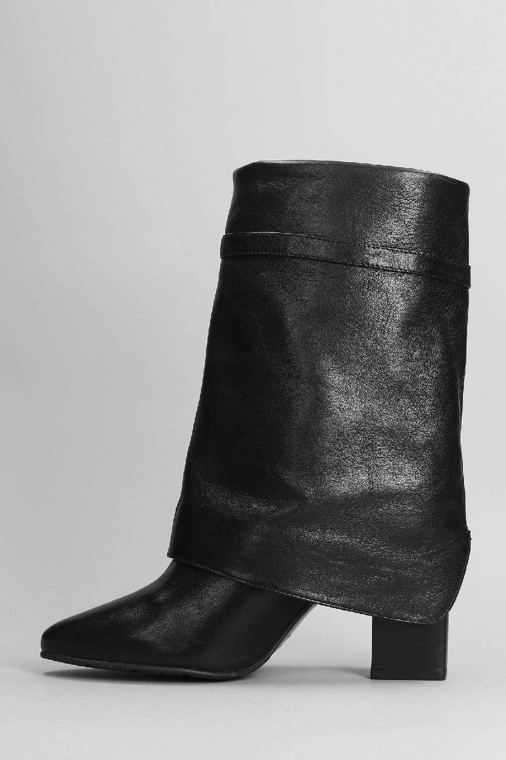 Deliberti Pedro Miralles Tronchetti Tacco Alto In Pelle Nera Cod. 404976 - Deliberti The Luxury Shopping