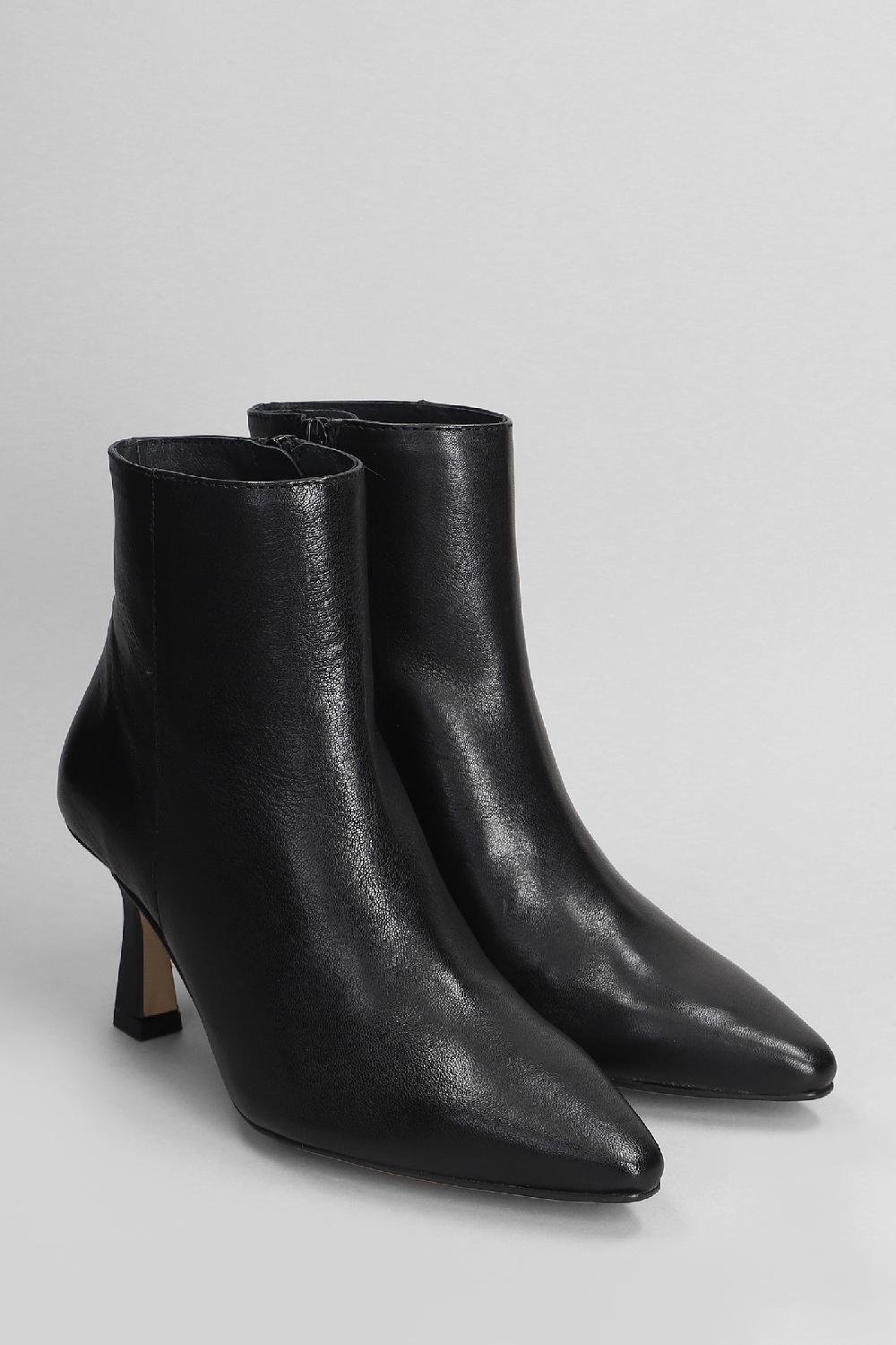 Deliberti Pedro Miralles Tronchetti Tacco Alto In Pelle Nera Cod. 404979 - Deliberti The Luxury Shopping