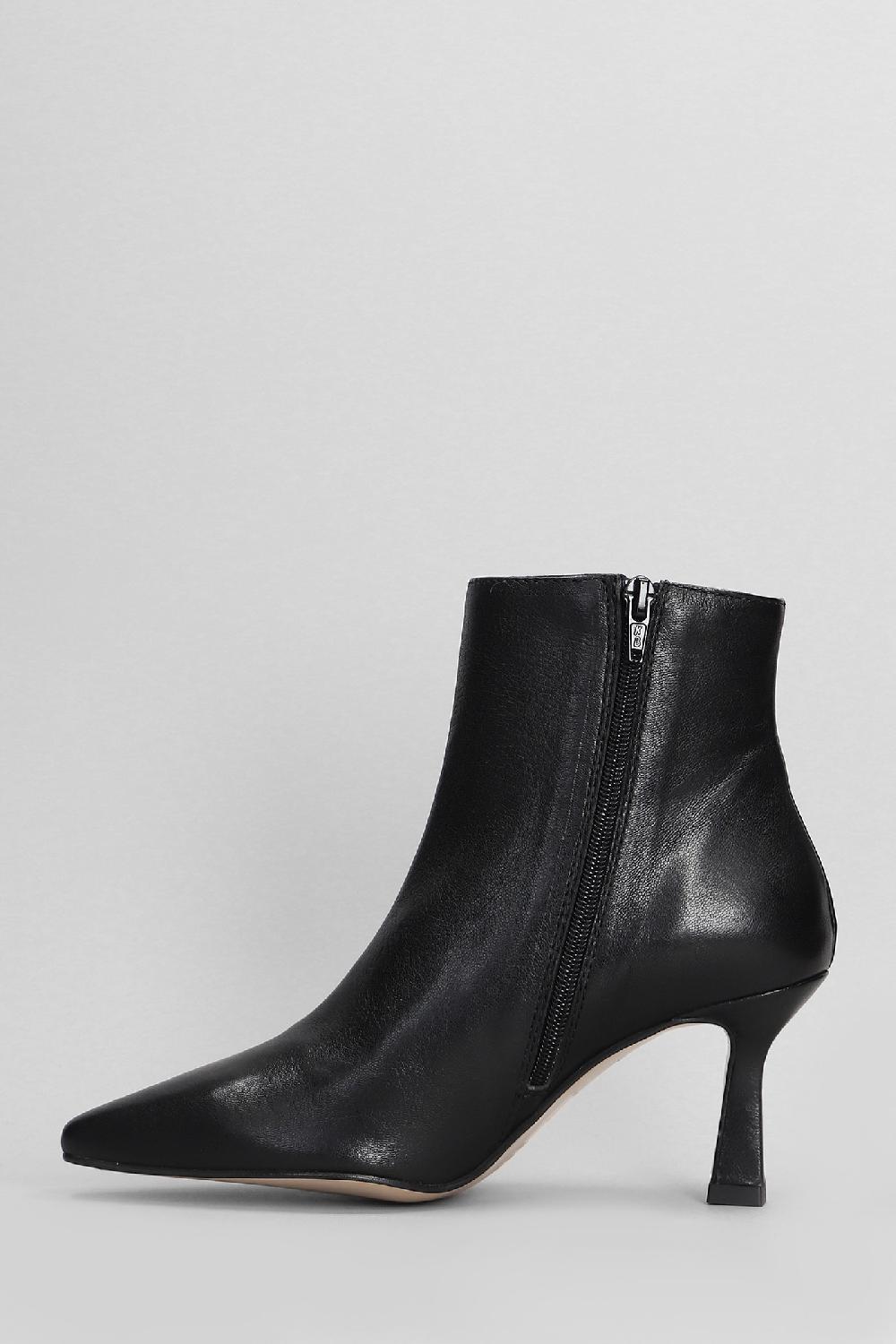 Deliberti Pedro Miralles Tronchetti Tacco Alto In Pelle Nera Cod. 404979 - Deliberti The Luxury Shopping