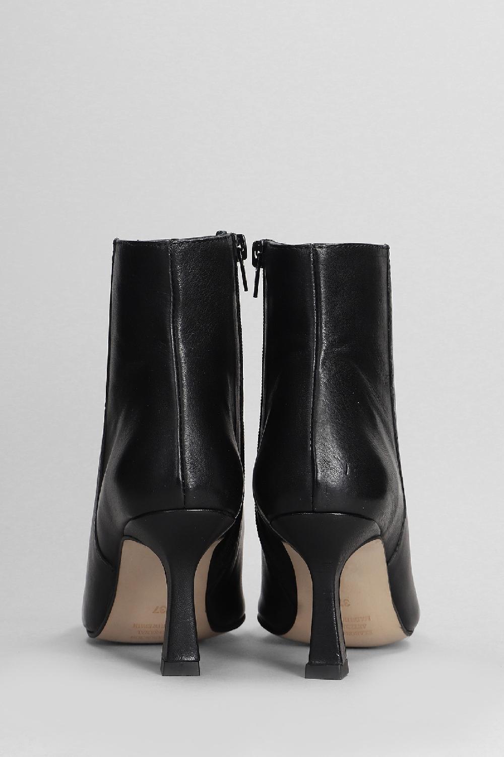 Deliberti Pedro Miralles Tronchetti Tacco Alto In Pelle Nera Cod. 404979 - Deliberti The Luxury Shopping