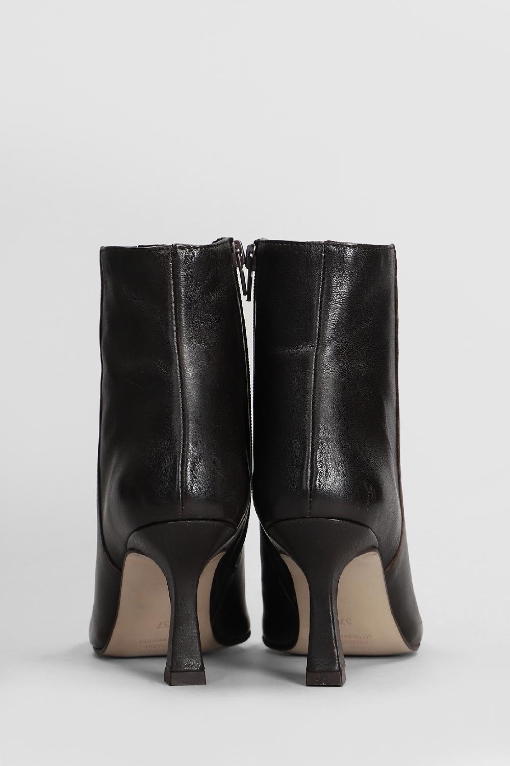 Deliberti Pedro Miralles Tronchetti Tacco Alto In Pelle Testa Di Moro Cod. 408683 - Deliberti The Luxury Shopping