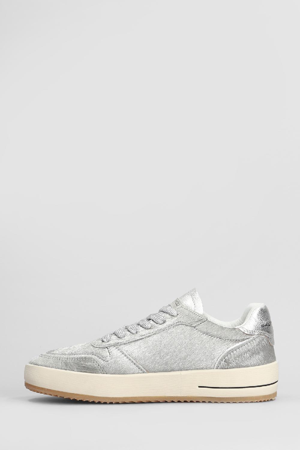 Deliberti Philippe Model Sneakers Nice Low In Cavallino Argento Cod. 407802 - Deliberti The Luxury Shopping