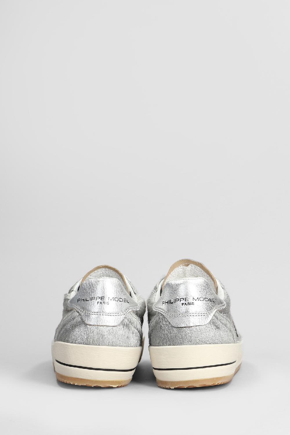 Deliberti Philippe Model Sneakers Nice Low In Cavallino Argento Cod. 407802 - Deliberti The Luxury Shopping