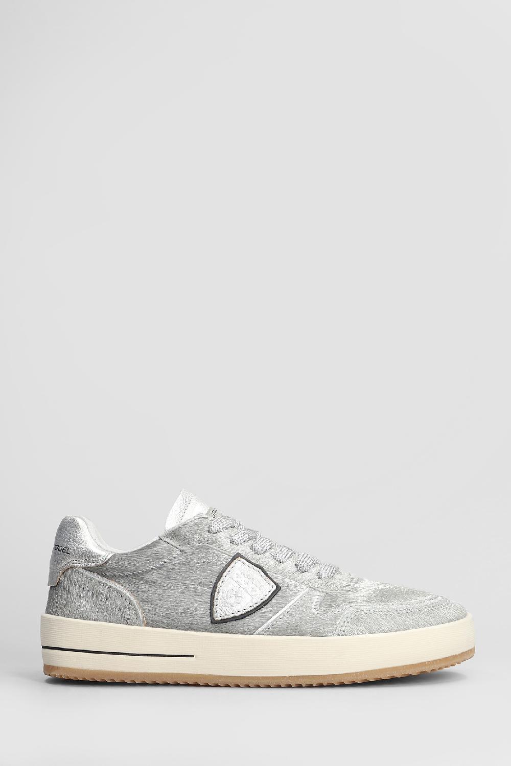 Deliberti Philippe Model Sneakers nice low in cavallino argento cod. 407802 - Deliberti The Luxury Shopping