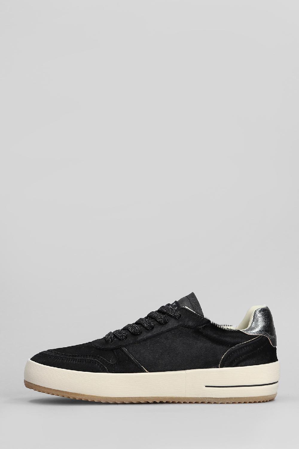 Deliberti Philippe Model Sneakers Nice Low In Cavallino Nero Cod. 410157 - Deliberti The Luxury Shopping