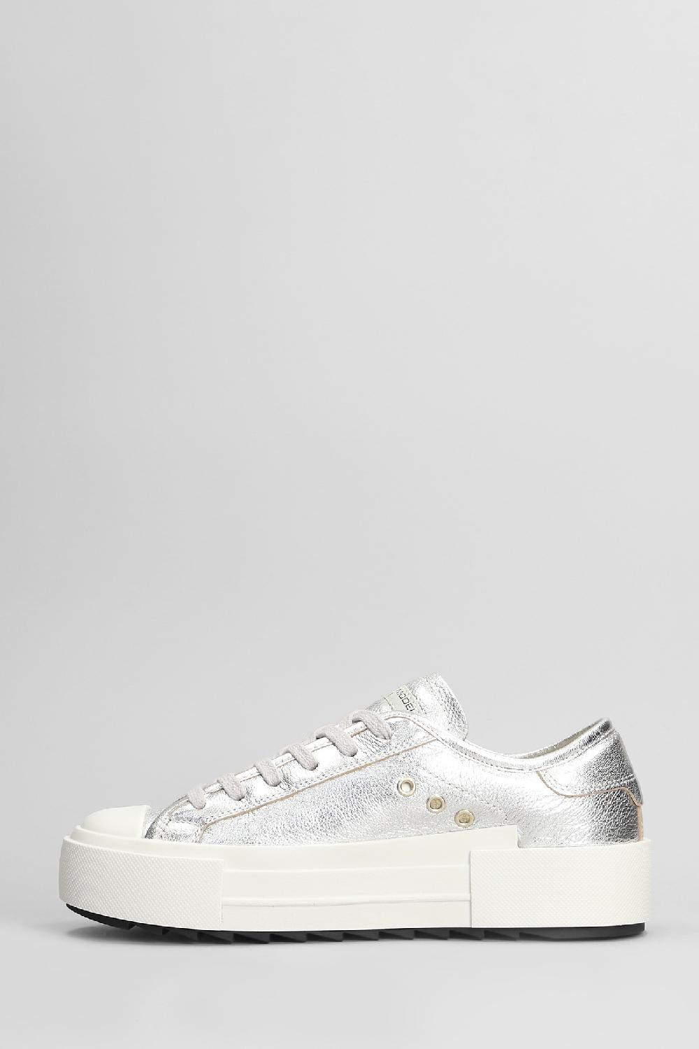 Deliberti Philippe Model Sneakers Paris Haute Low In Pelle Argento Cod. 407796 - Deliberti The Luxury Shopping