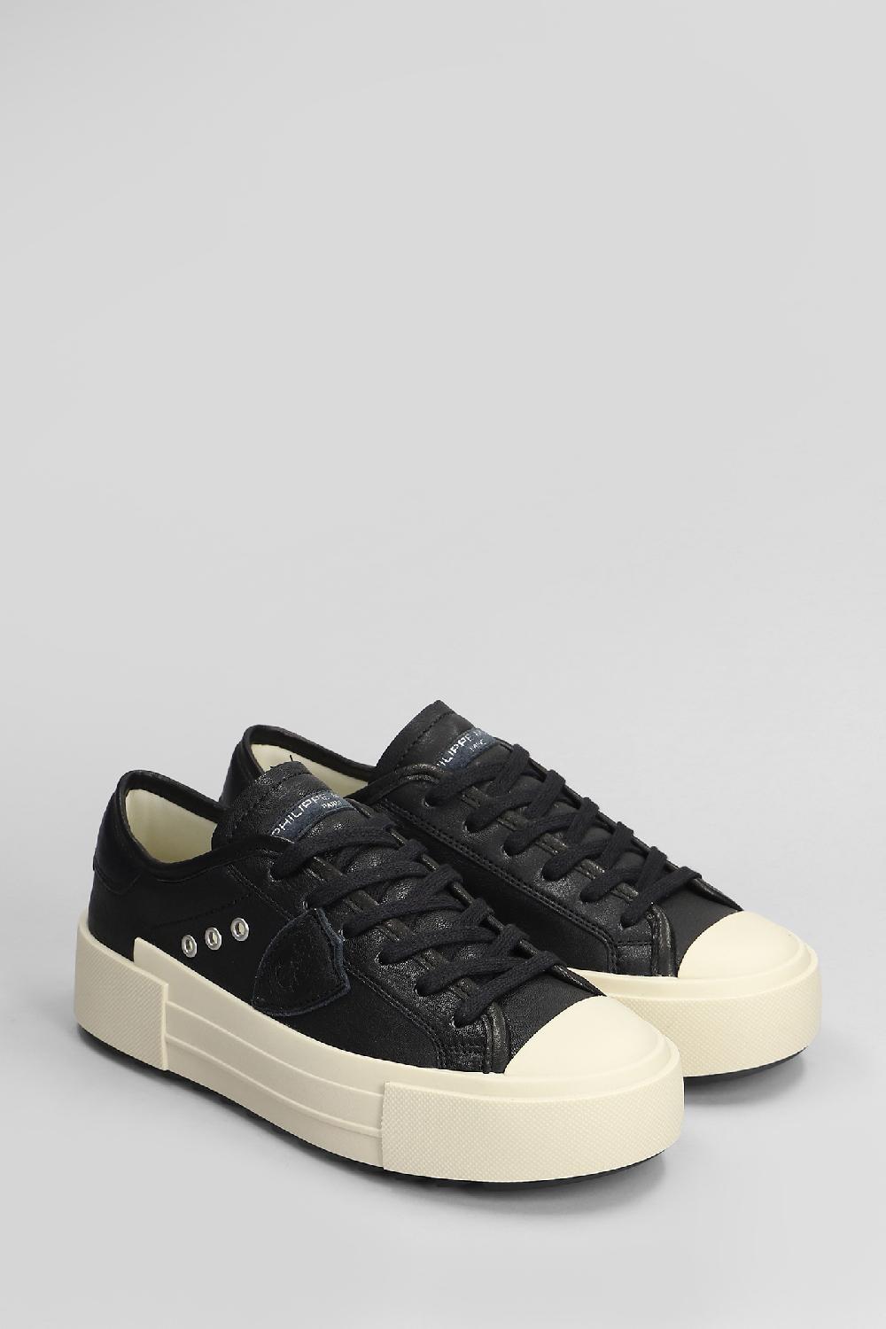 Deliberti Philippe Model Sneakers Paris Haute Low In Pelle Nera Cod. 407795 - Deliberti The Luxury Shopping