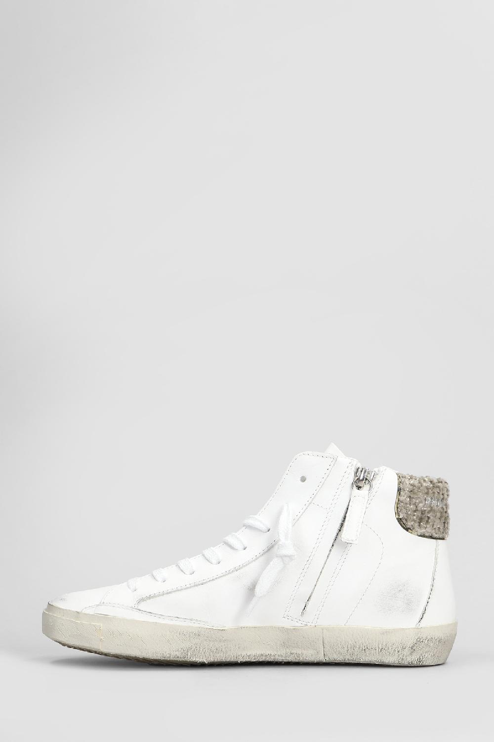 Deliberti Philippe Model Sneakers Prsx High In Pelle Bianca Cod. 407781 - Deliberti The Luxury Shopping