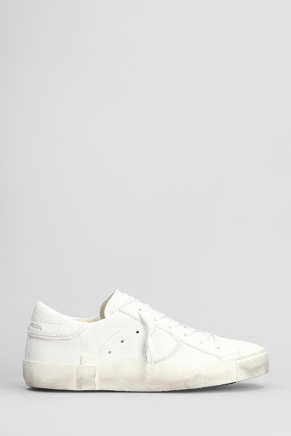 Deliberti Philippe Model Sneakers prsx low in pelle bianca cod. 407790 - Deliberti The Luxury Shopping