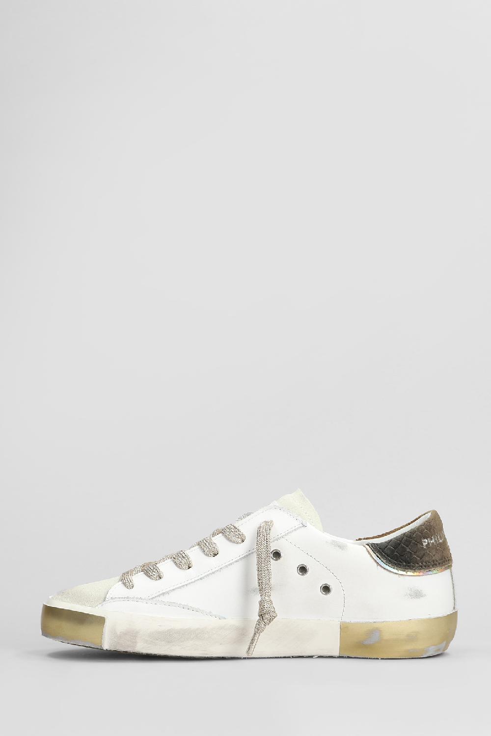 Deliberti Philippe Model Sneakers Prsx Low In Pelle E Camoscio Bianco Cod. 407791 - Deliberti The Luxury Shopping