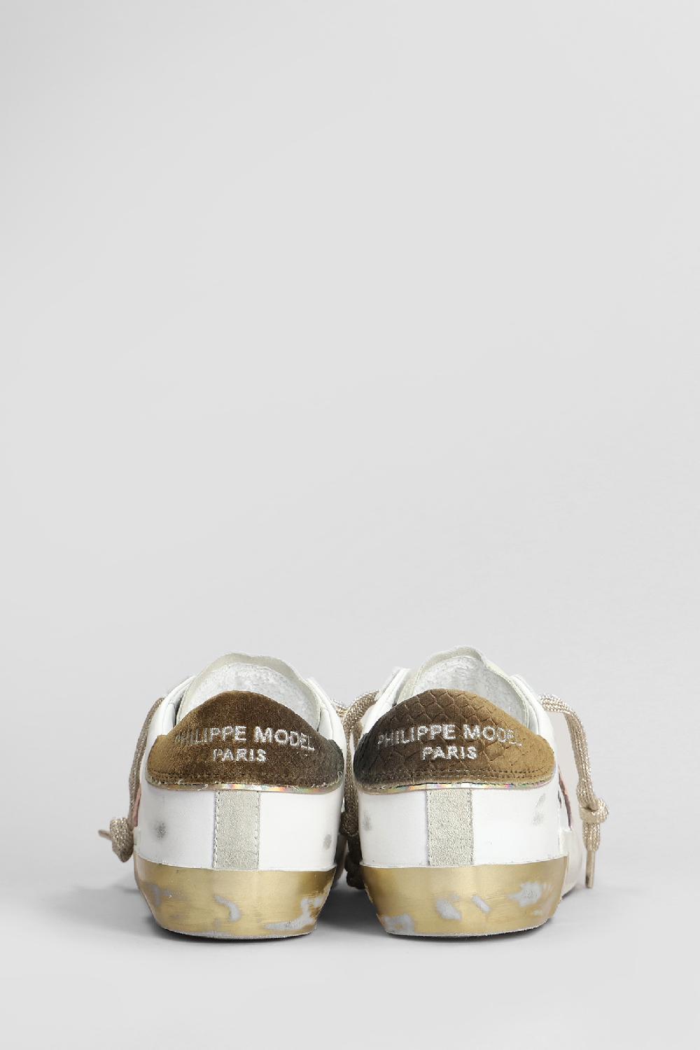 Deliberti Philippe Model Sneakers Prsx Low In Pelle E Camoscio Bianco Cod. 407791 - Deliberti The Luxury Shopping