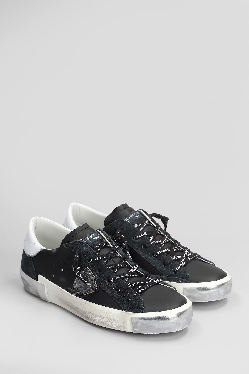 Deliberti Philippe Model Sneakers Prsx Low In Pelle Nera Cod. 407787 - Deliberti The Luxury Shopping