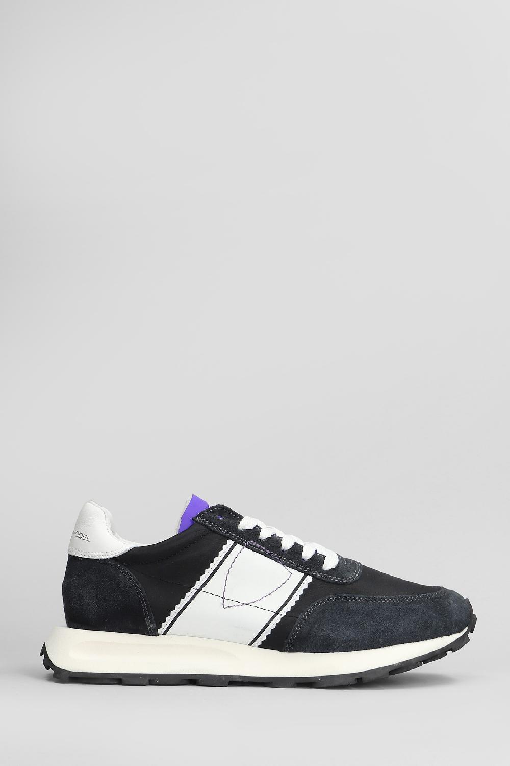 Deliberti Philippe Model Sneakers tour low in camoscio e tessuto nero cod. 407800 - Deliberti The Luxury Shopping