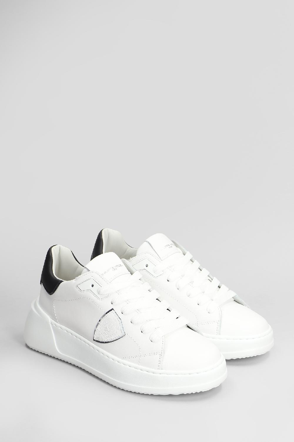 Deliberti Philippe Model Sneakers Tres Temple Low In Pelle Bianca Cod. 407775 - Deliberti The Luxury Shopping