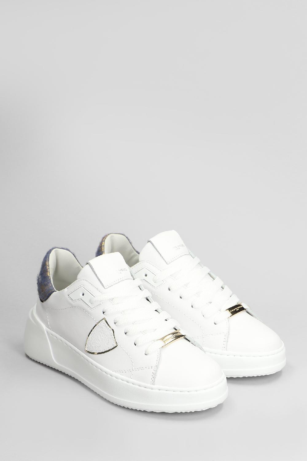 Deliberti Philippe Model Sneakers Tres Temple Low In Pelle Bianca Cod. 407779 - Deliberti The Luxury Shopping