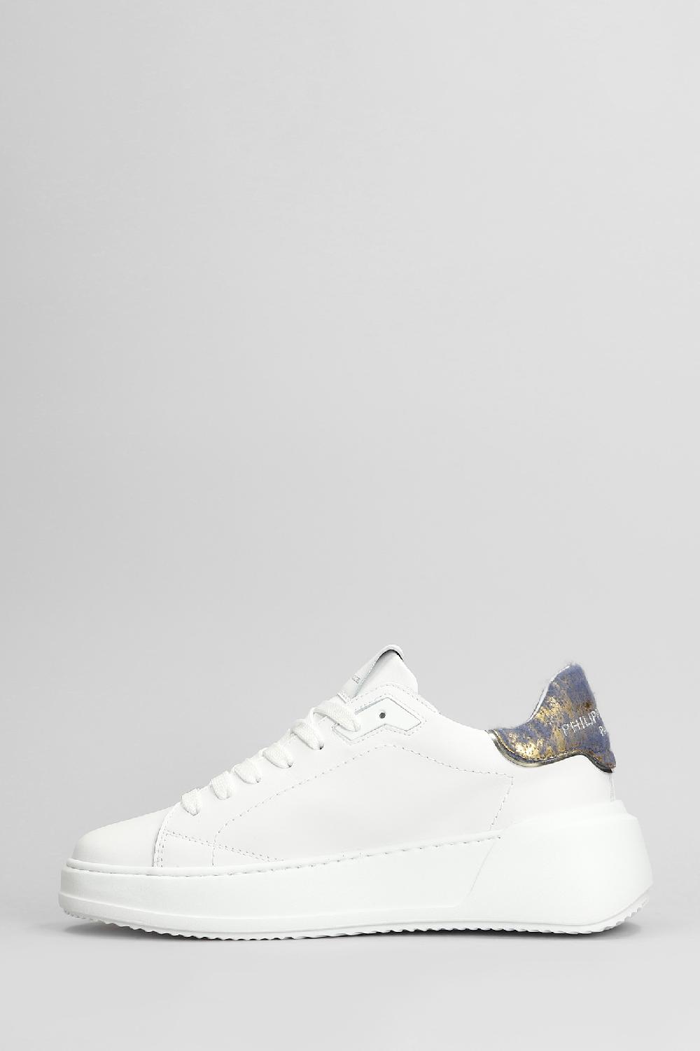 Deliberti Philippe Model Sneakers Tres Temple Low In Pelle Bianca Cod. 407779 - Deliberti The Luxury Shopping