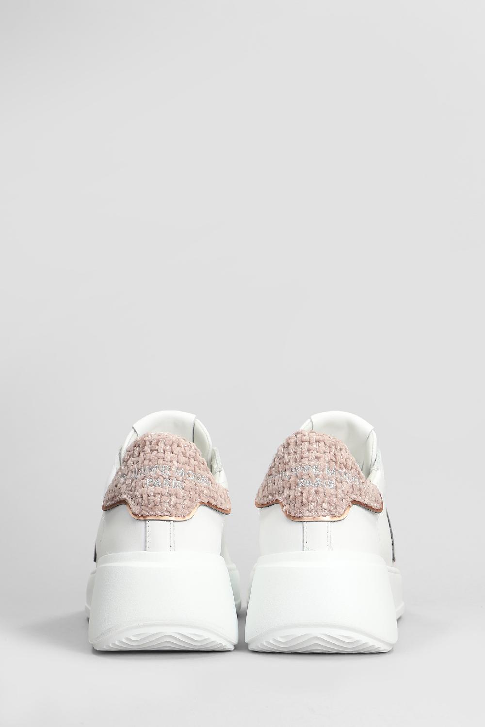Deliberti Philippe Model Sneakers Tres Temple Low In Pelle Bianca Cod. 407780 - Deliberti The Luxury Shopping