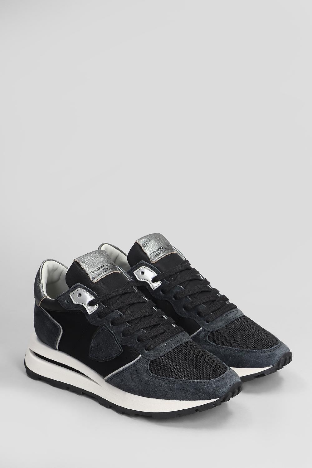 Deliberti Philippe Model Sneakers Tropez Haute Low In Camoscio E Tessuto Nero Cod. 407776 - Deliberti The Luxury Shopping