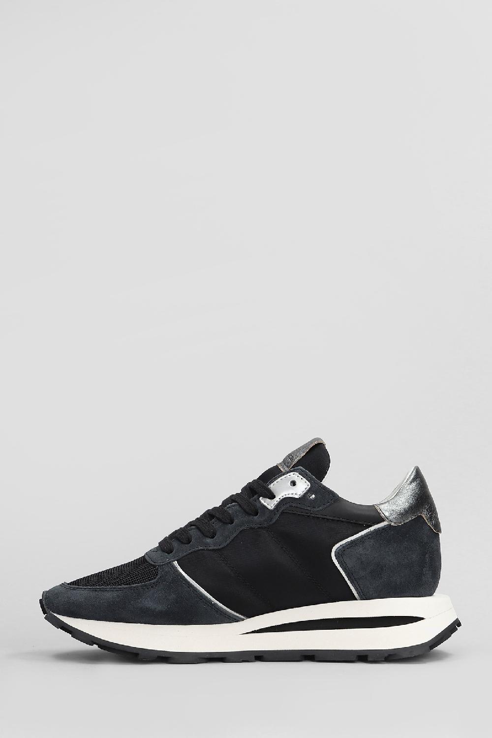 Deliberti Philippe Model Sneakers Tropez Haute Low In Camoscio E Tessuto Nero Cod. 407776 - Deliberti The Luxury Shopping