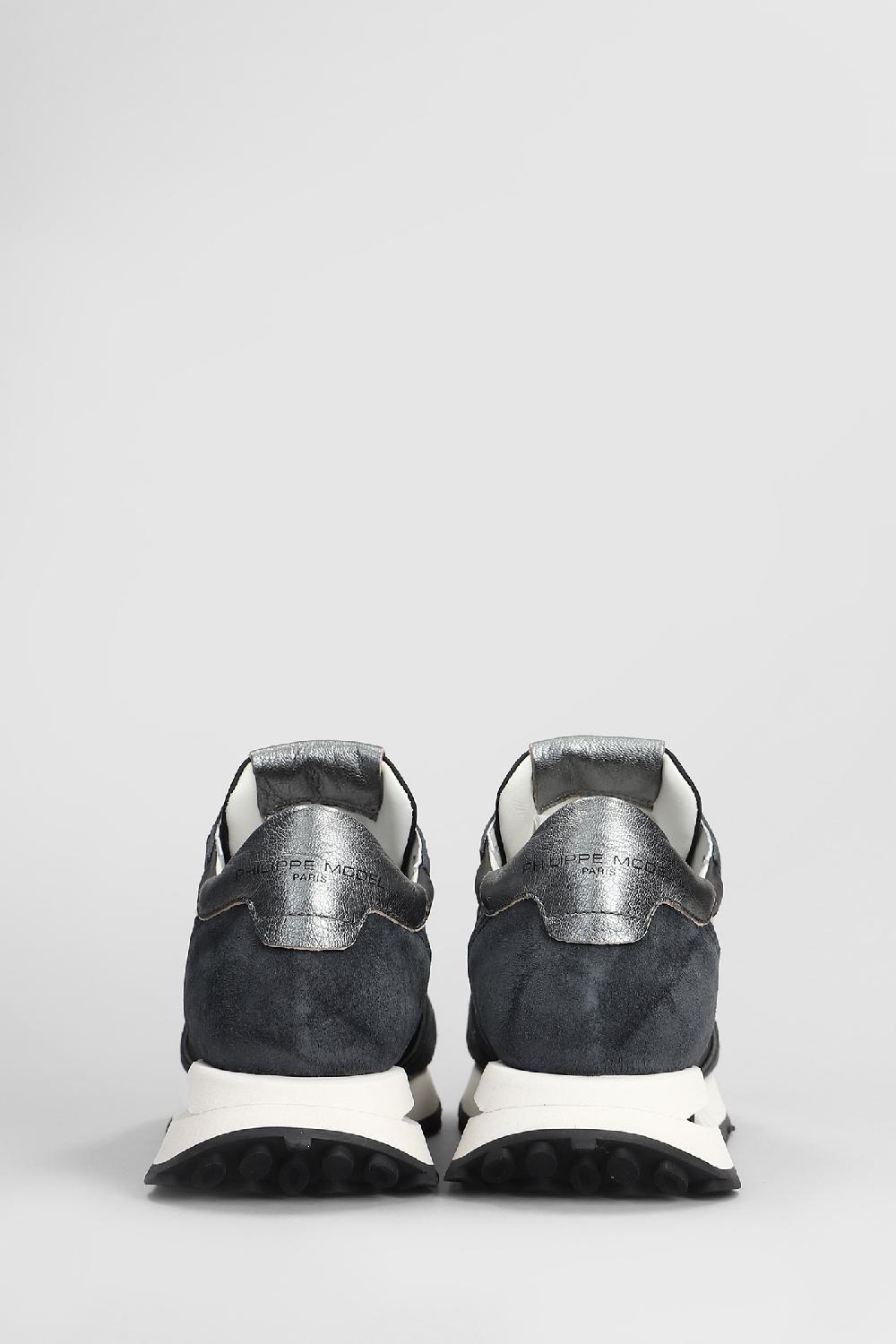 Deliberti Philippe Model Sneakers Tropez Haute Low In Camoscio E Tessuto Nero Cod. 407776 - Deliberti The Luxury Shopping