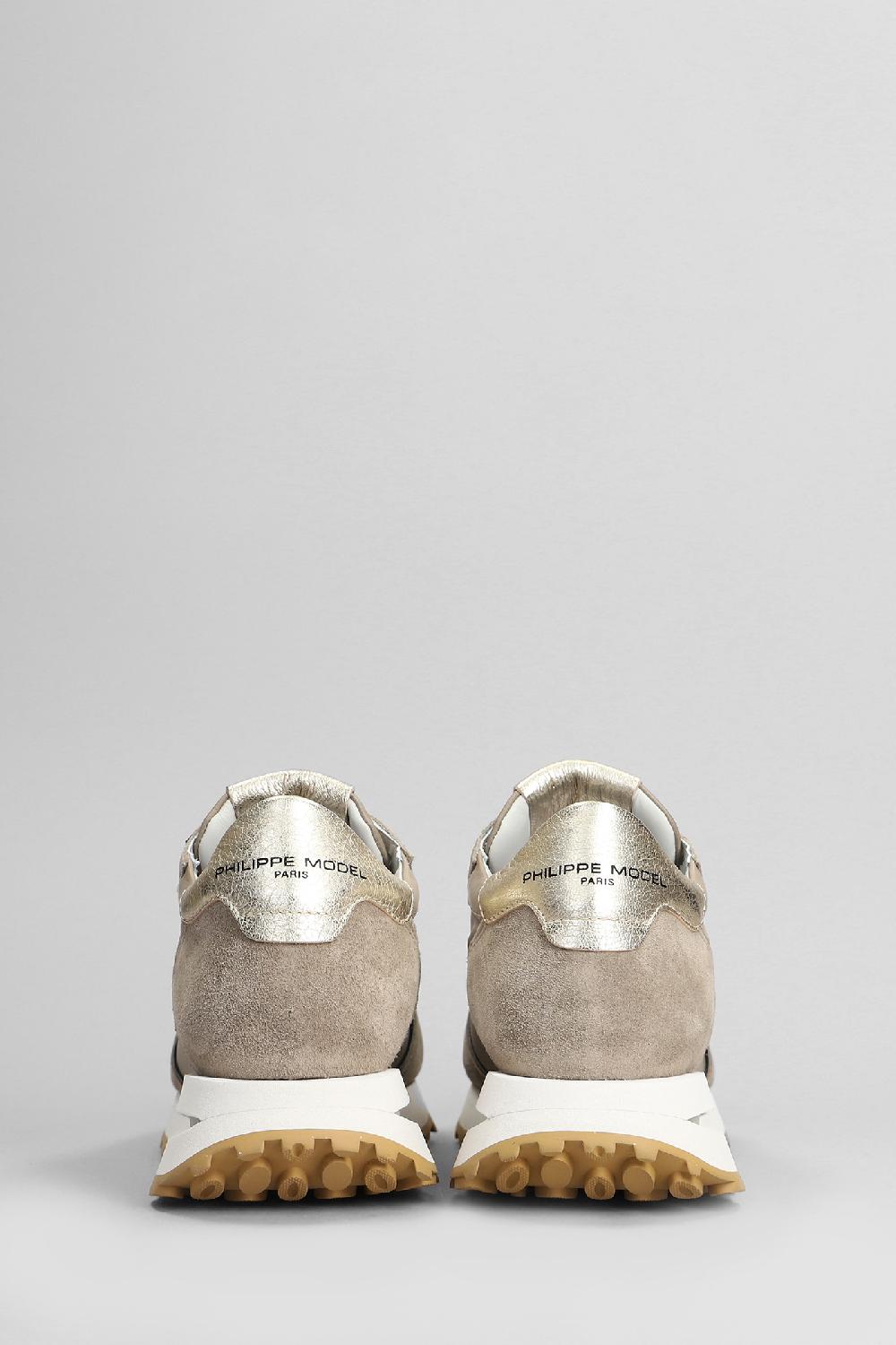 Deliberti Philippe Model Sneakers Tropez Haute Low In Camoscio E Tessuto Beige Cod. 407786 - Deliberti The Luxury Shopping
