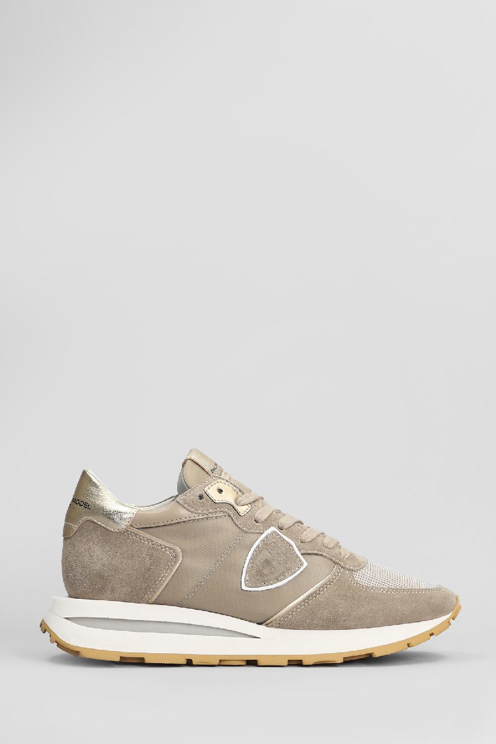 Deliberti Philippe Model Sneakers tropez haute low in camoscio e tessuto beige cod. 407786 - Deliberti The Luxury Shopping