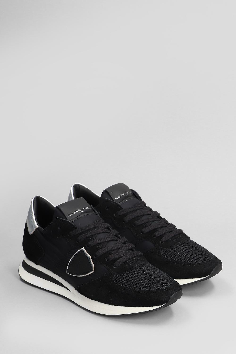 Deliberti Philippe Model Sneakers Trpx Low In Camoscio E Tessuto Nero Cod. 407724 - Deliberti The Luxury Shopping