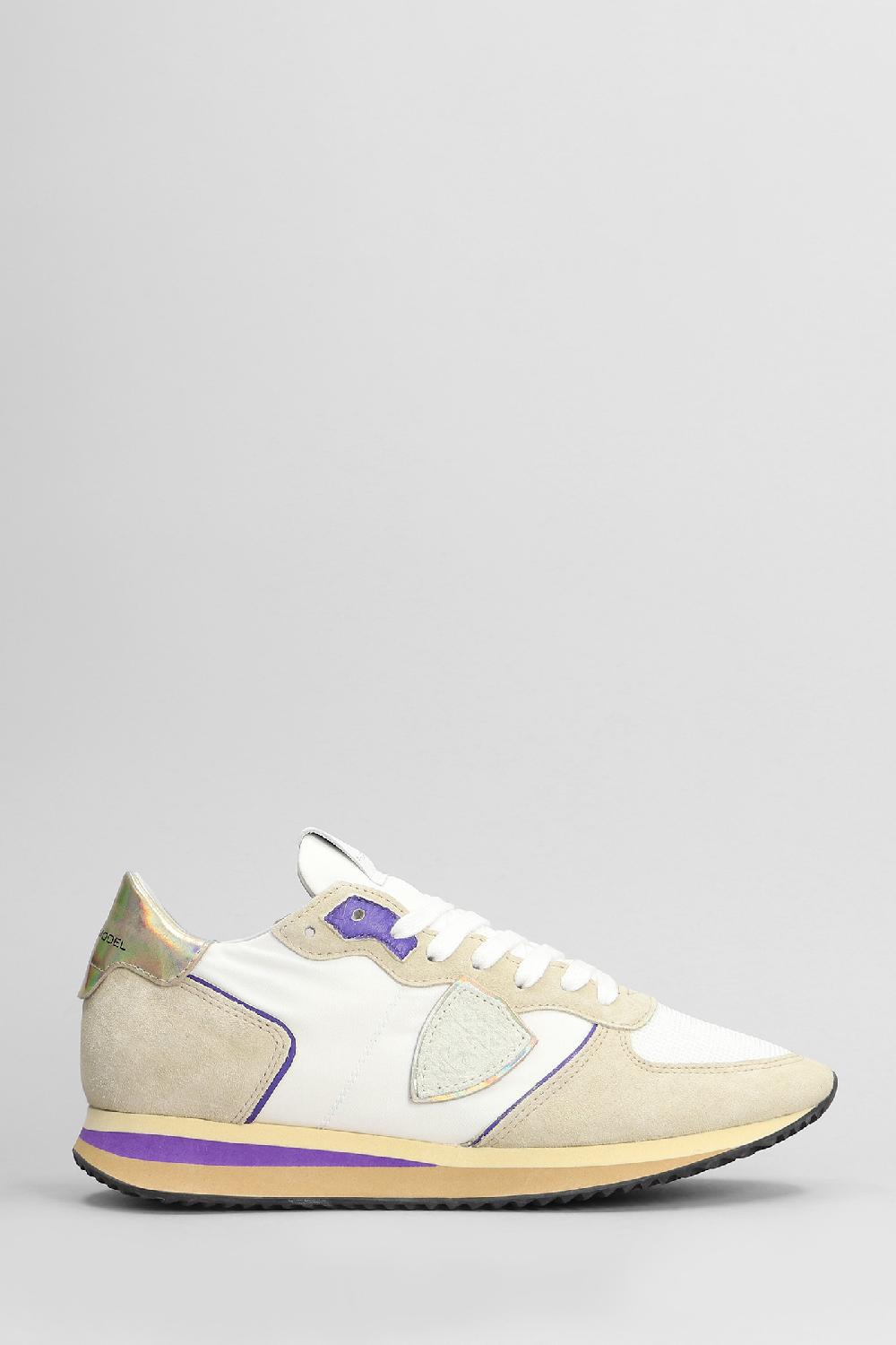 Deliberti Philippe Model Sneakers trpx low in camoscio e tessuto beige cod. 407785 - Deliberti The Luxury Shopping