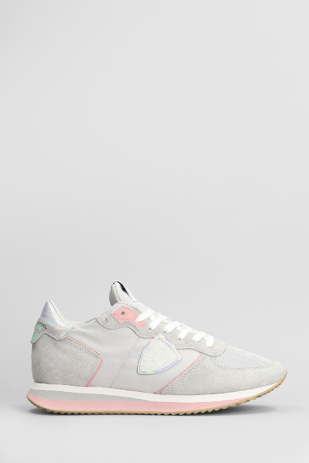 Deliberti Philippe Model Sneakers trpx low in camoscio e tessuto grigio cod. 407801 - Deliberti The Luxury Shopping