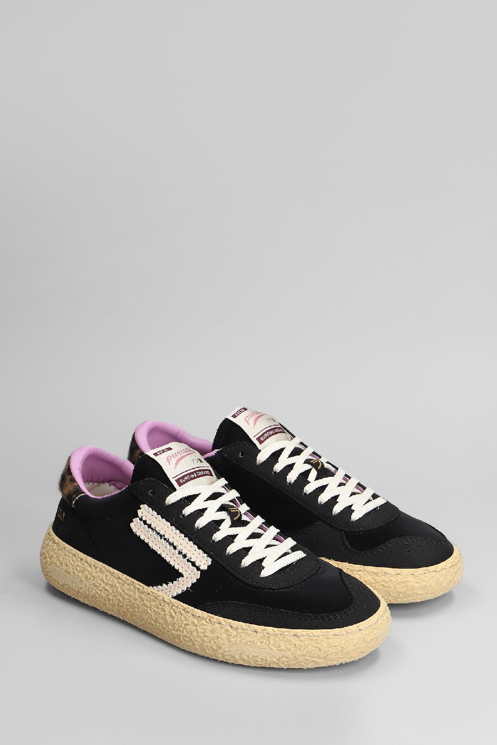 Deliberti Puraai Sneakers Furry In Nabuk Nero Cod. 410187 - Deliberti The Luxury Shopping