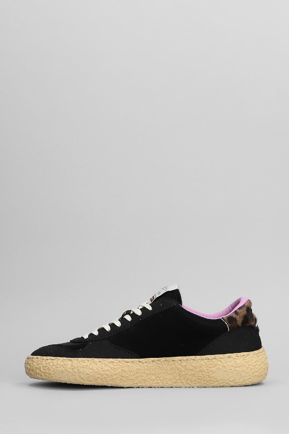 Deliberti Puraai Sneakers Furry In Nabuk Nero Cod. 410187 - Deliberti The Luxury Shopping