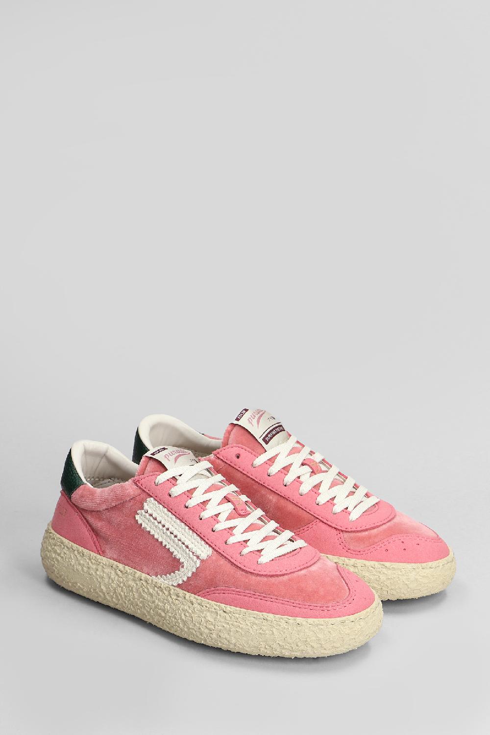 Deliberti Puraai Sneakers In Velluto Rosa Cod. 404686 - Deliberti The Luxury Shopping