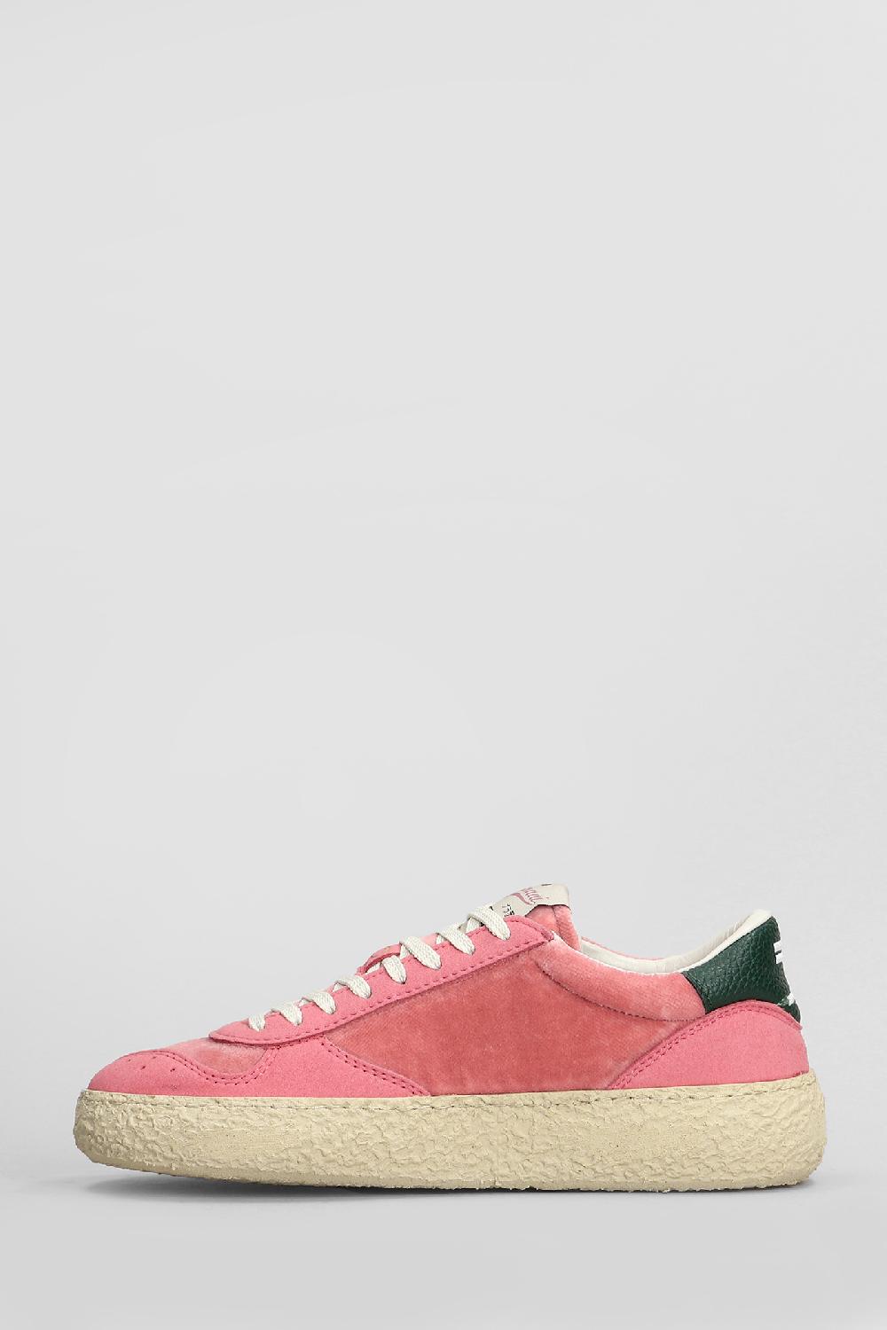 Deliberti Puraai Sneakers In Velluto Rosa Cod. 404686 - Deliberti The Luxury Shopping