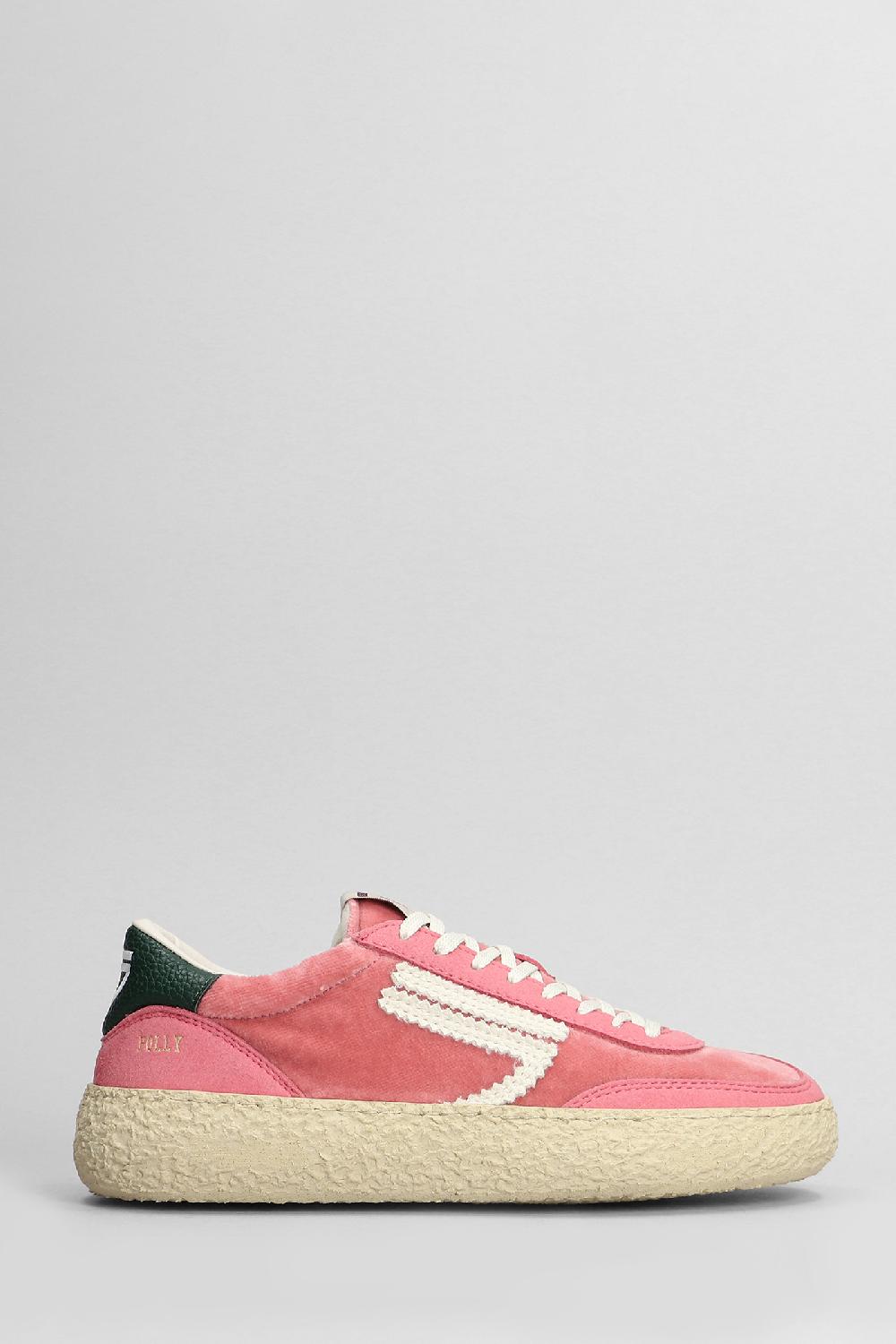 Deliberti Puraai Sneakers in velluto rosa cod. 404686 - Deliberti The Luxury Shopping