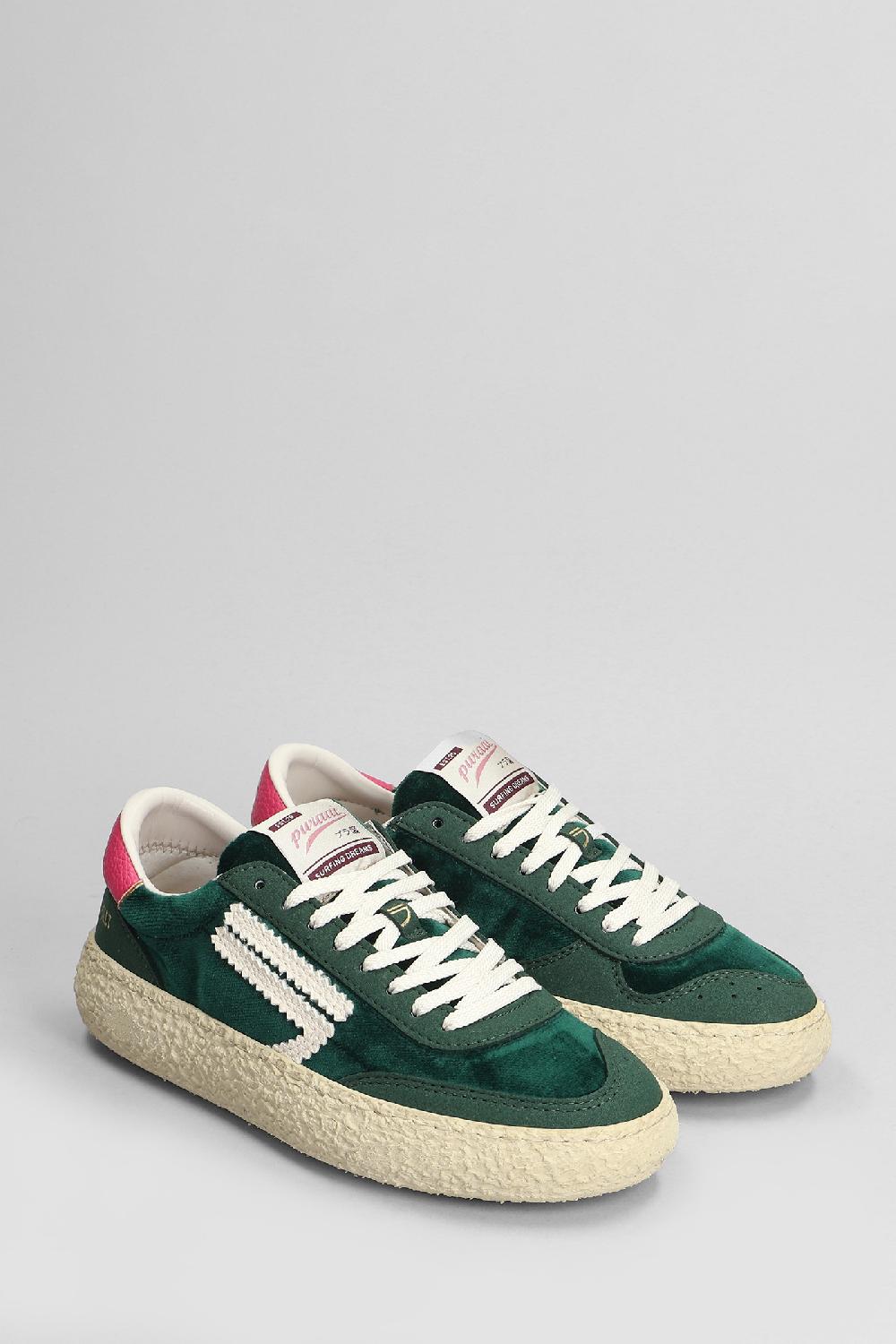 Deliberti Puraai Sneakers In Velluto Verde Cod. 404685 - Deliberti The Luxury Shopping