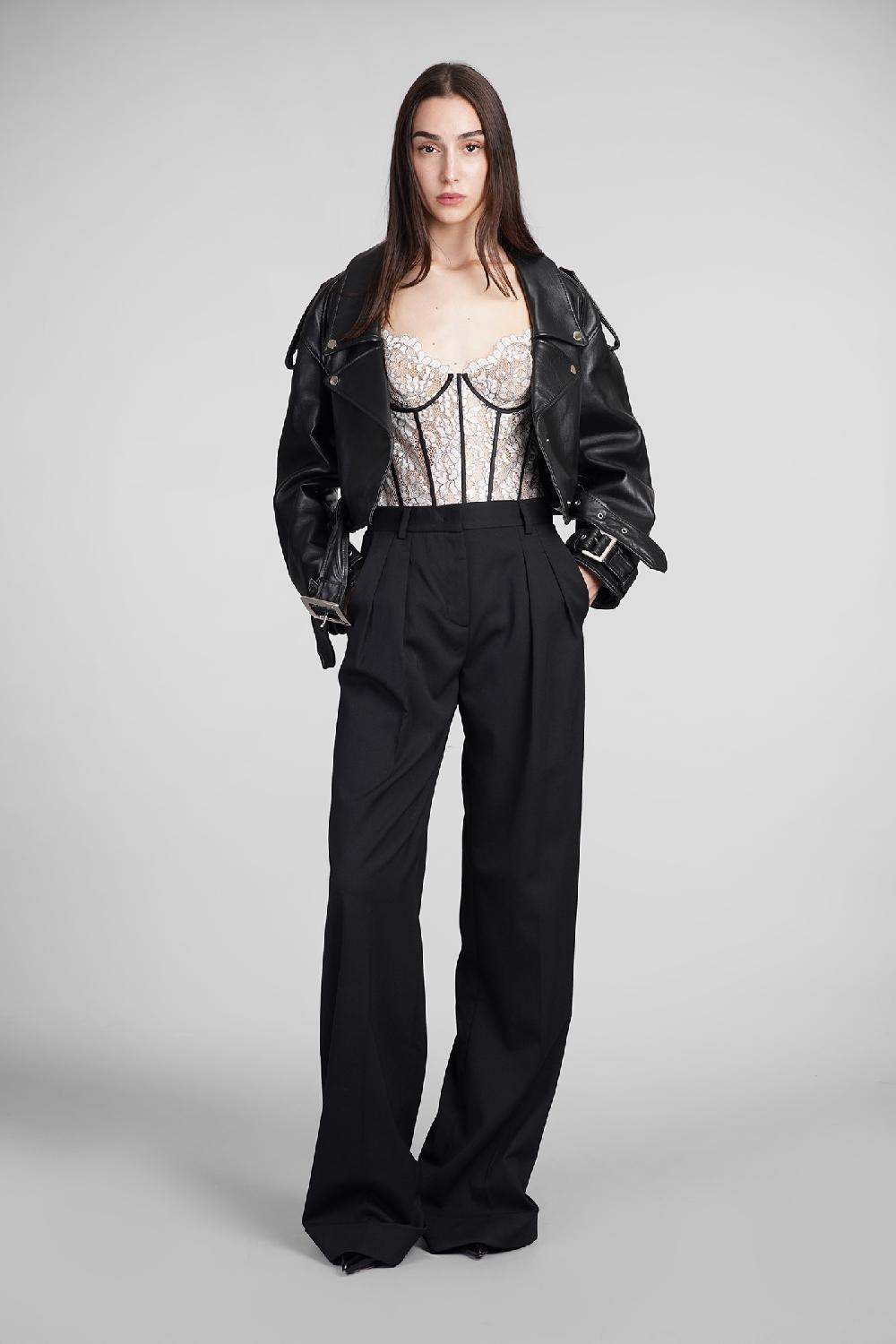 Deliberti Retrofete Giacca Biker Victoria In Pelle Nera Cod. 409827 - Deliberti The Luxury Shopping