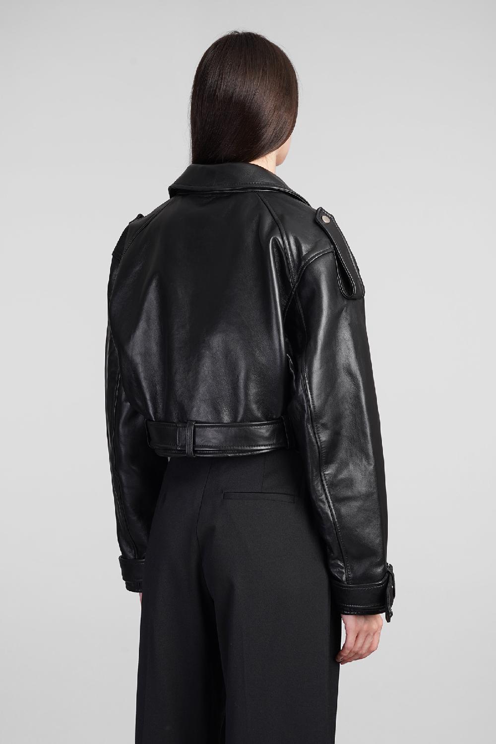 Deliberti Retrofete Giacca Biker Victoria In Pelle Nera Cod. 409827 - Deliberti The Luxury Shopping