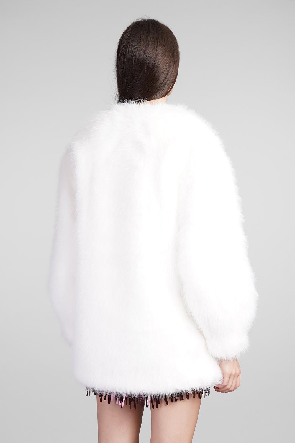 Deliberti Retrofete Pelliccia Heiress In Poliestere Bianco Cod. 409829 - Deliberti The Luxury Shopping