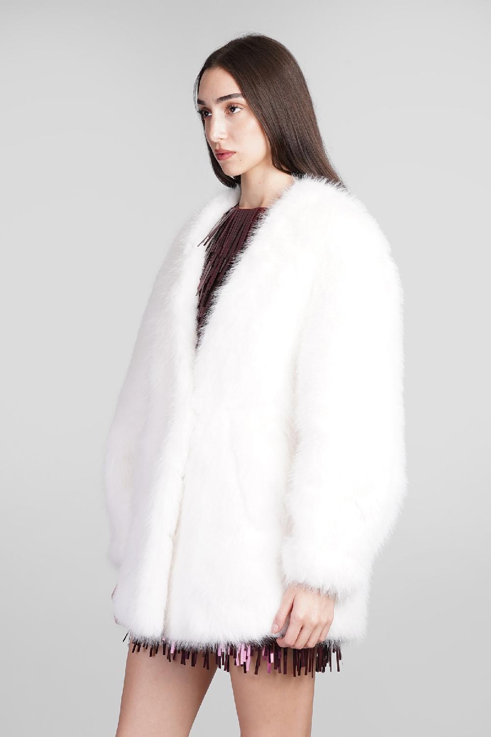 Deliberti Retrofete Pelliccia Heiress In Poliestere Bianco Cod. 409829 - Deliberti The Luxury Shopping