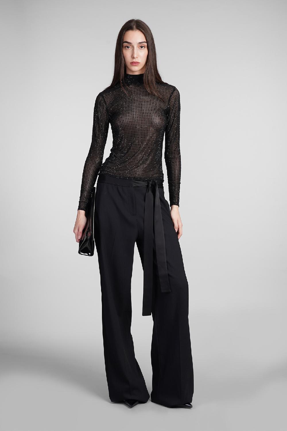 Deliberti Retrofete Topwear Bronwyn In Viscosa Nera Cod. 409831 - Deliberti The Luxury Shopping