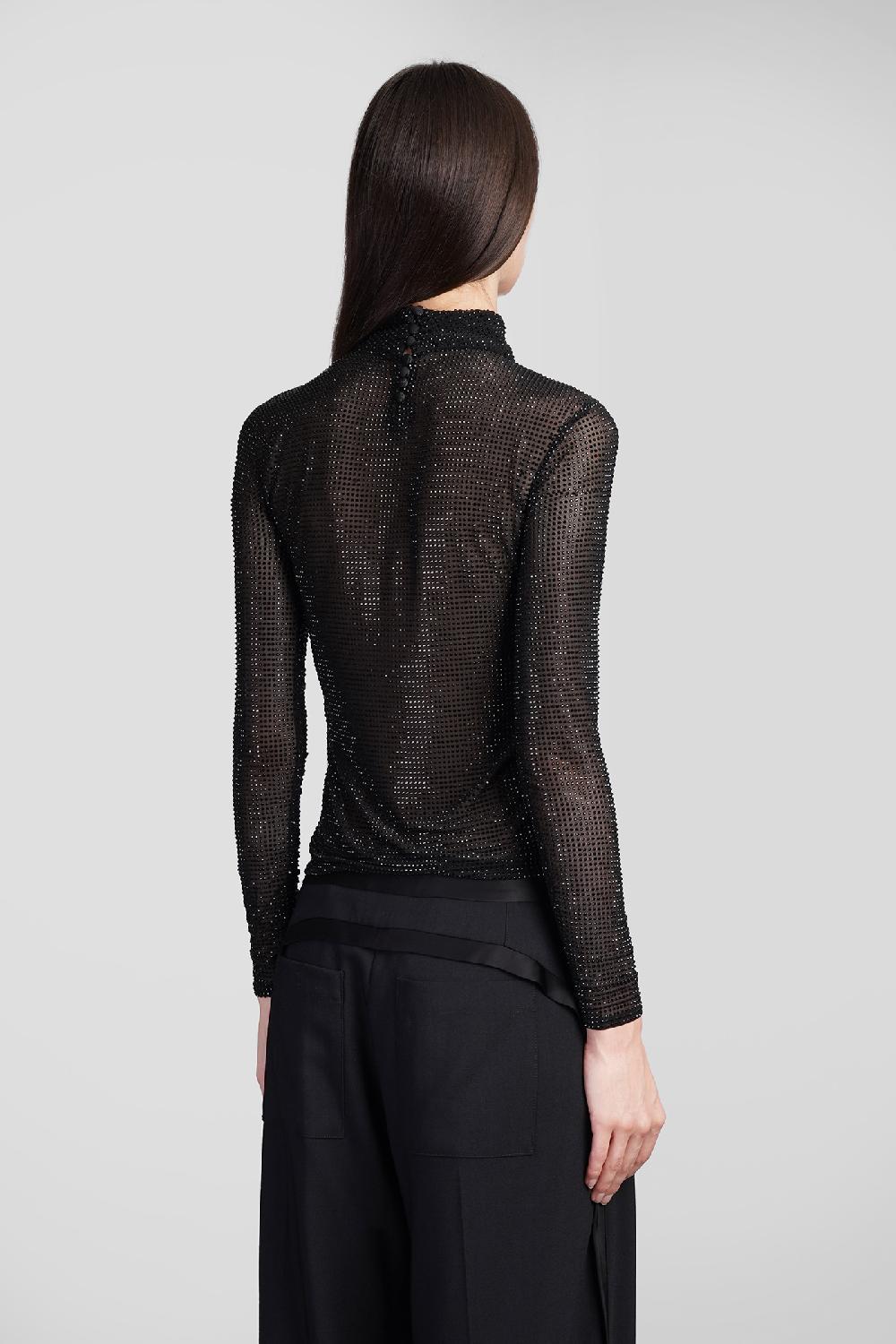 Deliberti Retrofete Topwear Bronwyn In Viscosa Nera Cod. 409831 - Deliberti The Luxury Shopping