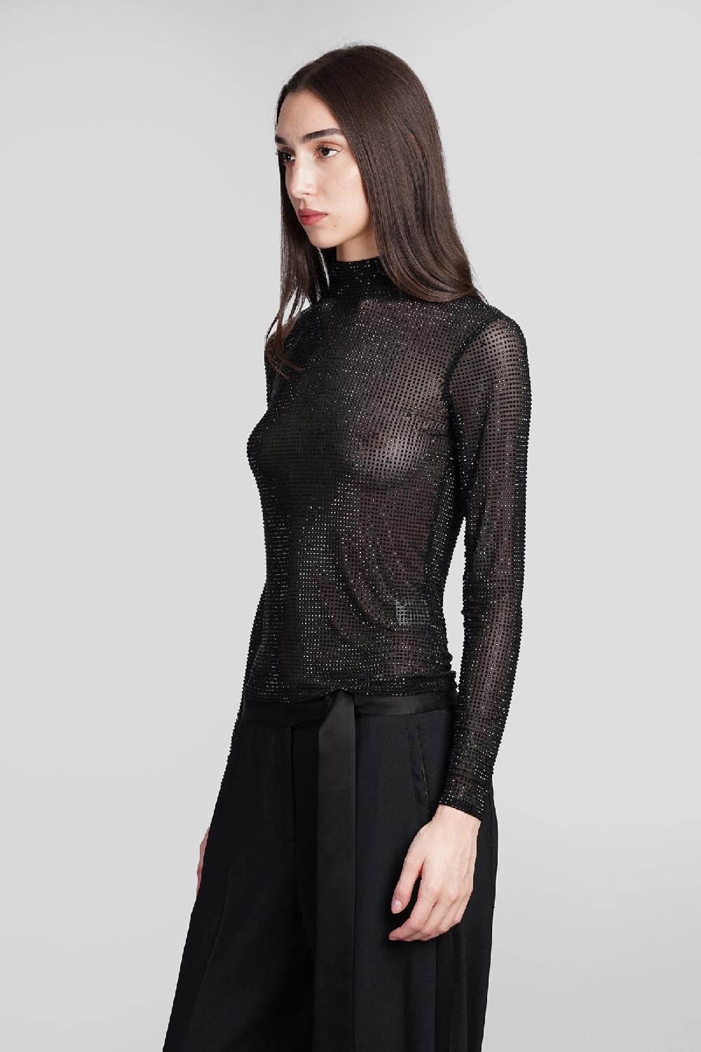 Deliberti Retrofete Topwear Bronwyn In Viscosa Nera Cod. 409831 - Deliberti The Luxury Shopping