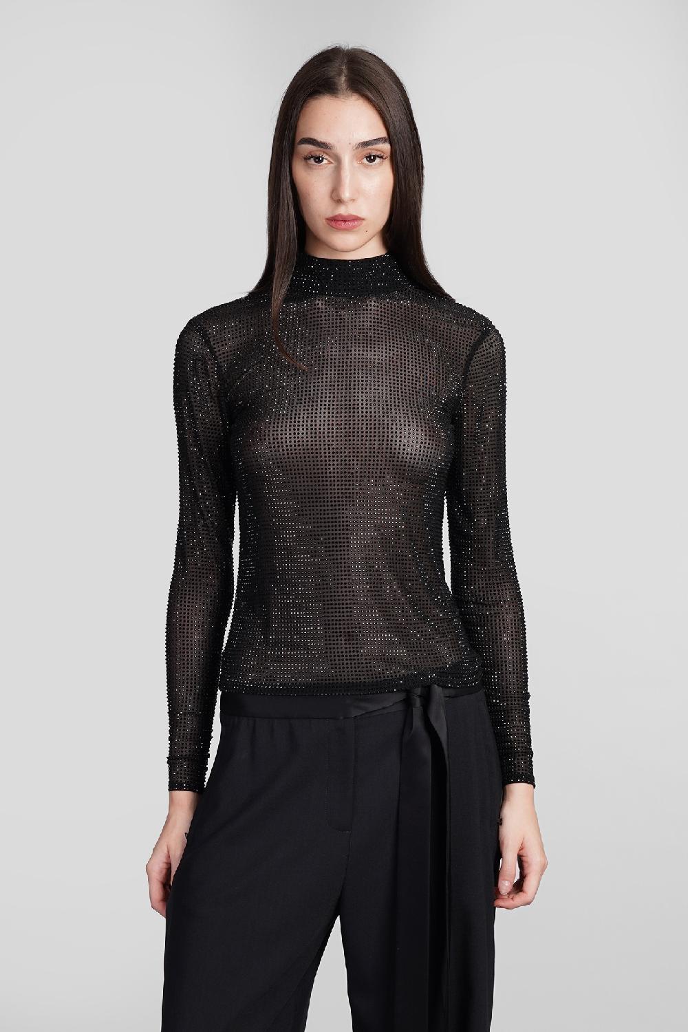 Deliberti Retrofete Topwear bronwyn in viscosa nera cod. 409831 - Deliberti The Luxury Shopping