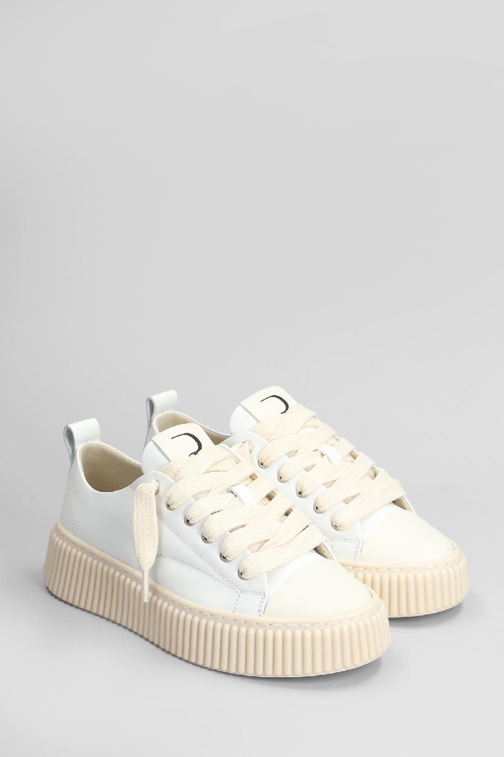Deliberti Rhun Sneakers In Pelle Bianca Cod. 407669 - Deliberti The Luxury Shopping