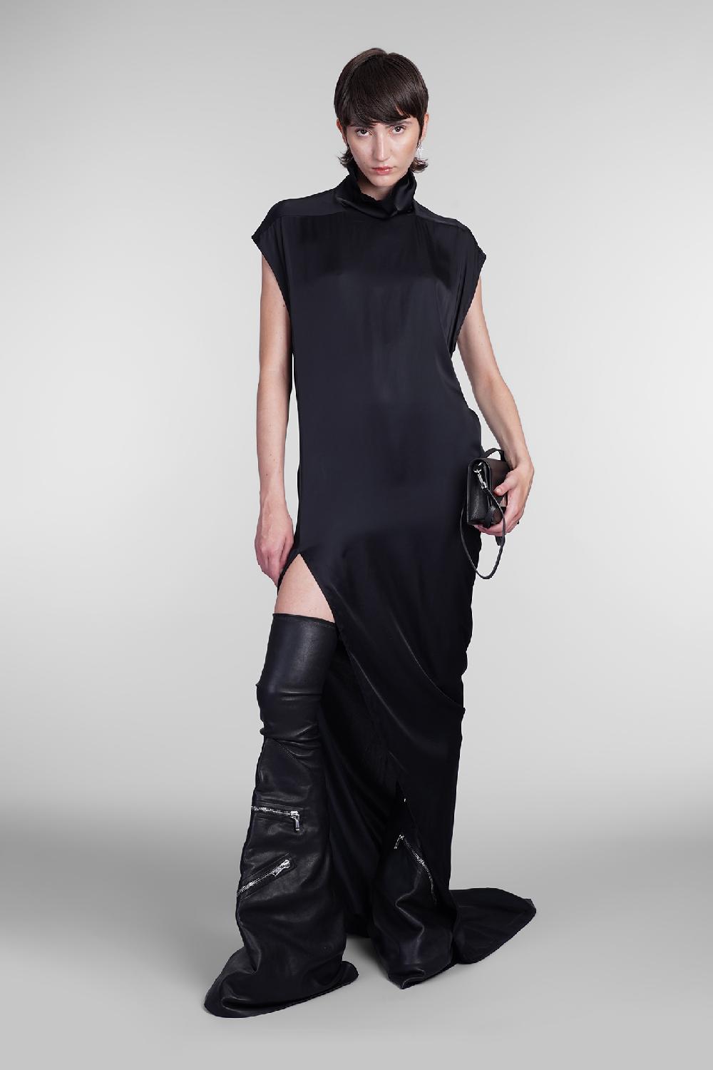 Deliberti Rick Owens Abito Edfu T Dress In Acetato Nero Cod. 406375 - Deliberti The Luxury Shopping