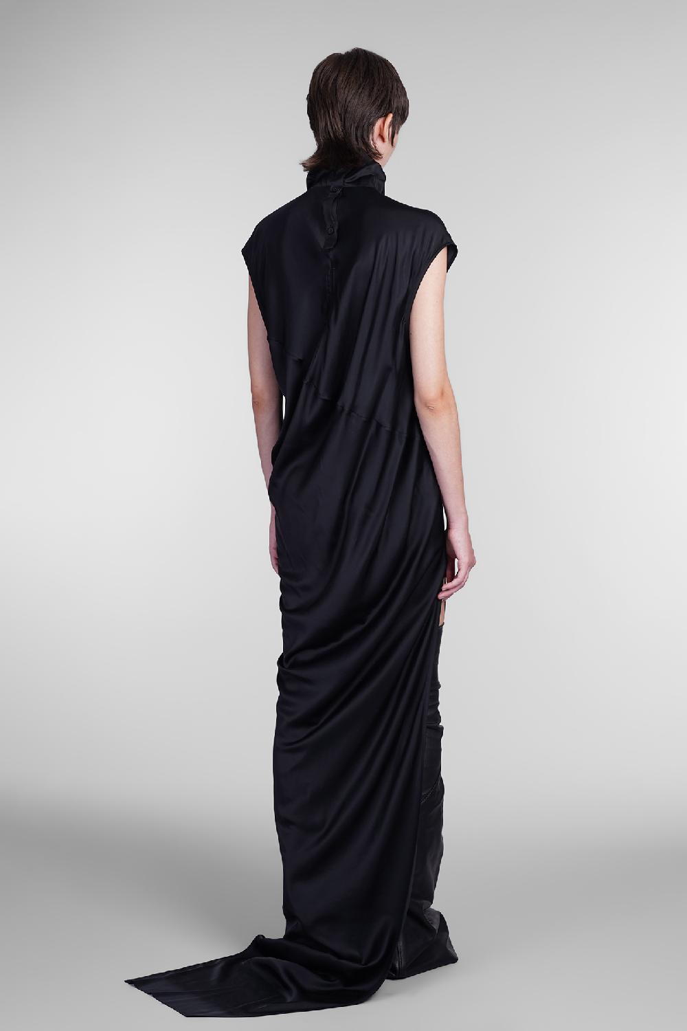 Deliberti Rick Owens Abito Edfu T Dress In Acetato Nero Cod. 406375 - Deliberti The Luxury Shopping