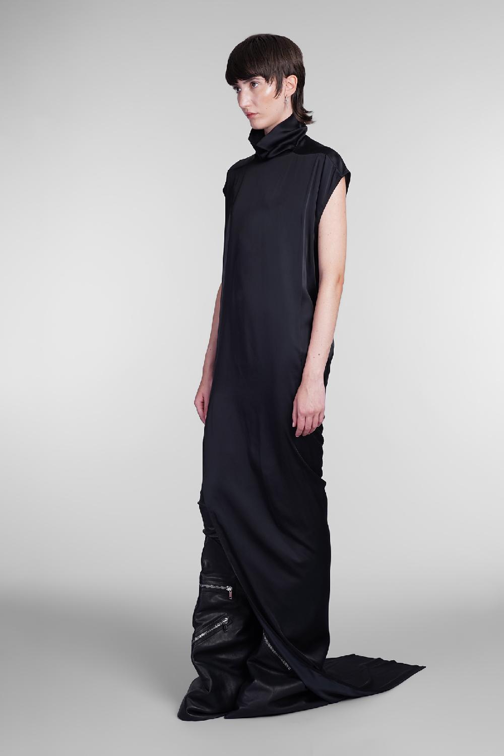 Deliberti Rick Owens Abito Edfu T Dress In Acetato Nero Cod. 406375 - Deliberti The Luxury Shopping