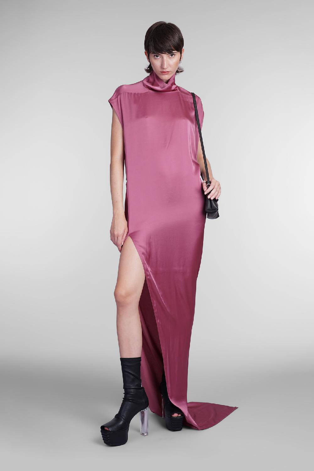 Deliberti Rick Owens Abito Edfu T Dress In Acetato Rosa Cod. 406374 - Deliberti The Luxury Shopping